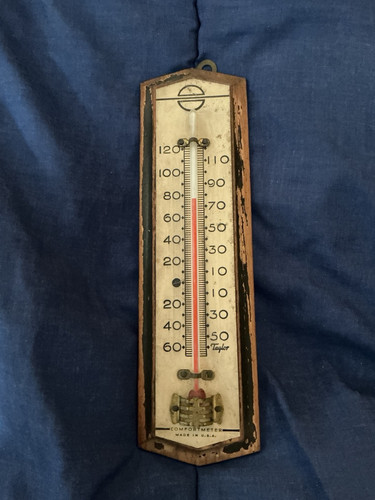 Vintage TAYLOR Comfortmeter Wall Thermometer MCM Mid Century