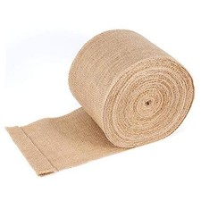 Burlap Ribbon - Natural Color Jute Fabric Crafts Ribbon for 54 Yard 6 Inch