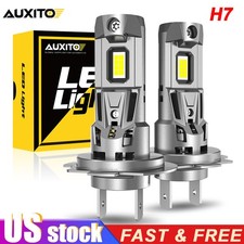 2x AUXITO H7 LED Headlight Bulbs Conversion Kits High Low Beam 6500K Bright NEW