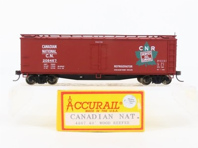 HO Scale Accurail 4807 CN Canadian National 40' Wood Reefer #208467 - Upgraded