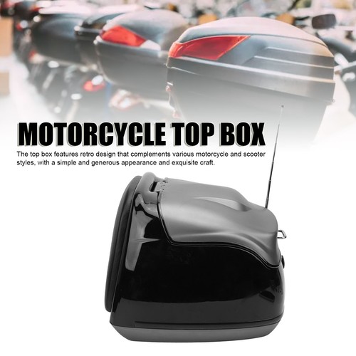 ˘38L Motorcycle Top Case Retro Style Water Resistant High Strength Large - Picture 5 of 12