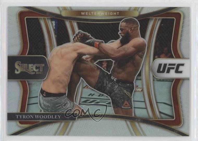 2021 Panini Select UFC Premier Level Silver Prizm Tyron Woodley #123 5b1