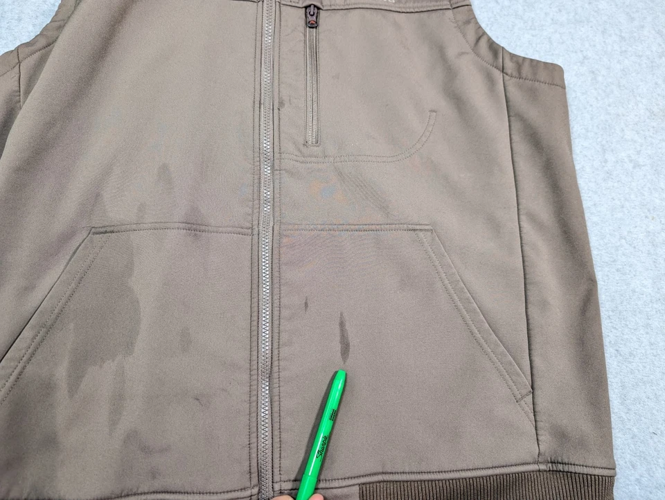 Simms Fishing Softshell Vest Mens XL Windproof Water Resistant Fleece Lined DMG! - Image 3 of 4