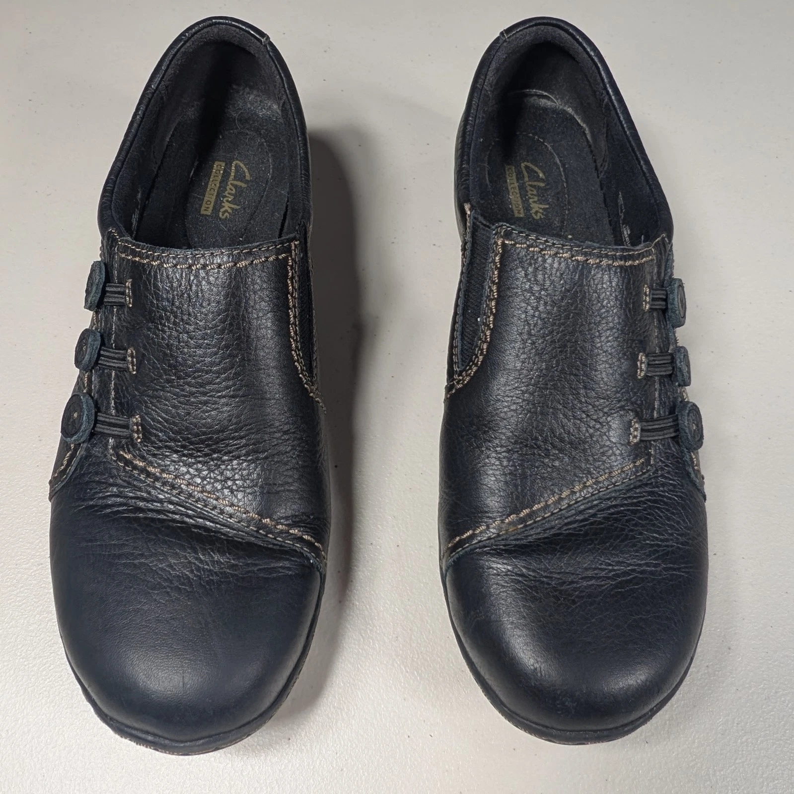 Scarpe Clarks donna taglia 10 slip on comode pelle casual passeggio 26067317