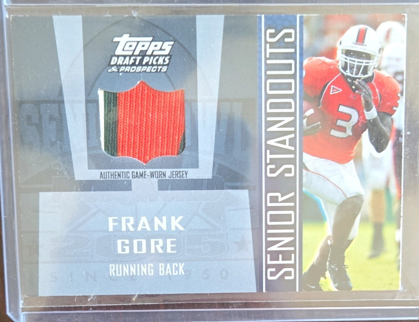 Frank Gore Topps Draft Picks & Prospects Senior Standout-Jersey #SSFGO Senior Standout-Jersey