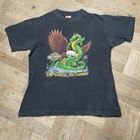 VTG 1986 Harley Davidson The Eagle Has Landed T Shirt M 80s Illinois Biker Tee