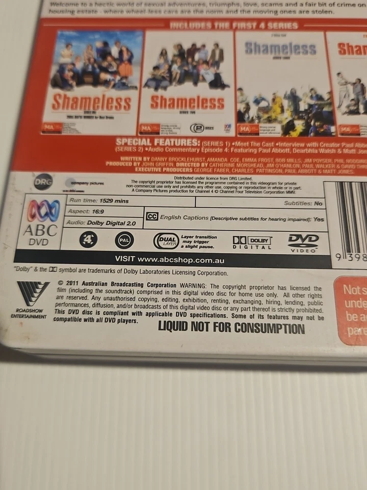 Shameless The Series 1-4 Collection DVD Beer Glass 3D Steel Case - image 3 of 4