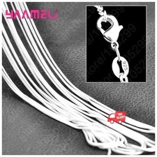 Venta al por mayor 10 piezas Collar de cadena Rolo de plata de ley 925 de 1 mm 16"-24" joyería a granel