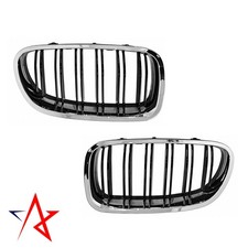 Doppelsteg Kühlergrill Grill Schwarz Glanz für BMW 5er F10 F11 auch M M5