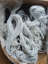 NO RESERVE!Closing Down Sale!6 Kilos+ Black White Corded Round Elastic 1-2 mm Ga