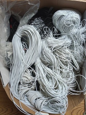 KEINE RESERVIERUNG! Closing Down Sale! 6 Kilo + schwarz weiß Kordel rund elastisch 1-2 mm Ga