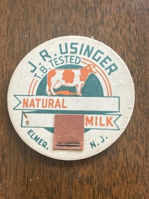 J. R. Usinger Elmer, N. J. Salem County, Milk Bottle Cap 56mm