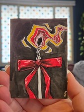 ACEO Original Artist Trading Card Honeysuckle Originals Fire Starter