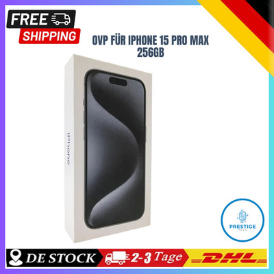 iPhone 15 Pro Max Verpackung Leerbox Box Karton Blau 256GB Blue Titanium