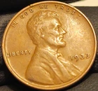 1933 P 1C BN Lincoln Wheat Penny Cent! Great Condition!
