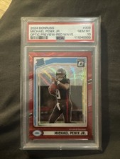 2024 Panini Donruss -Rookie Michael Penix Jr. #308 Red Wave Prizm (RC)  psa 10