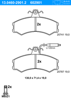 Ate BremsbeläGe Vorne (13.0460-2901.2) FüR Fiat Ducato Peugeot J5 CitroëN C25