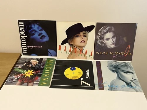 MADONNA SINGLES LIVE TO TELL, LA ISLA BONITA, LUCKY STAR, OPEN YOUR HEART VINYL