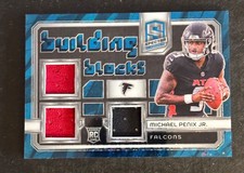 2024 Spectra Michael Penix Jr Building Blocks Neon Blue Prizm /60 Falcons