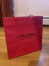 Shiseido Paper Gift Shopping Bag Red Size 11x11