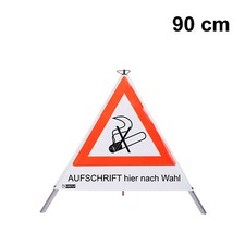 Warnpyramide NZ01 RAUCHVERBOT 90 cm Faltsignal Aufdruck Warndreieck ZIGARETTE