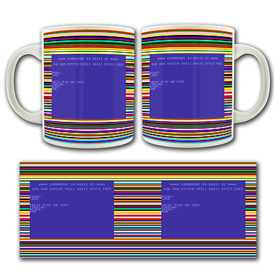 C64 LADEBILDSCHIRM Keramik Kaffeebecher Teetasse Retro Arcade Gaming Commodore Geschenk