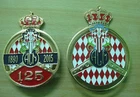 AUTOMOBILE CLUB MONACO - SET OF 2PCS CAR GRILL BADGE EMBLEM LOGO METAL ENAMLED B