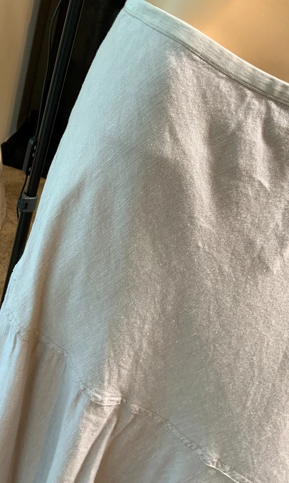 Nic + Zoe женщина кремовый ассиметричный кромки Midi льняная юбка Sz 14W прибрежный бабушка - Изображение 3 из 4