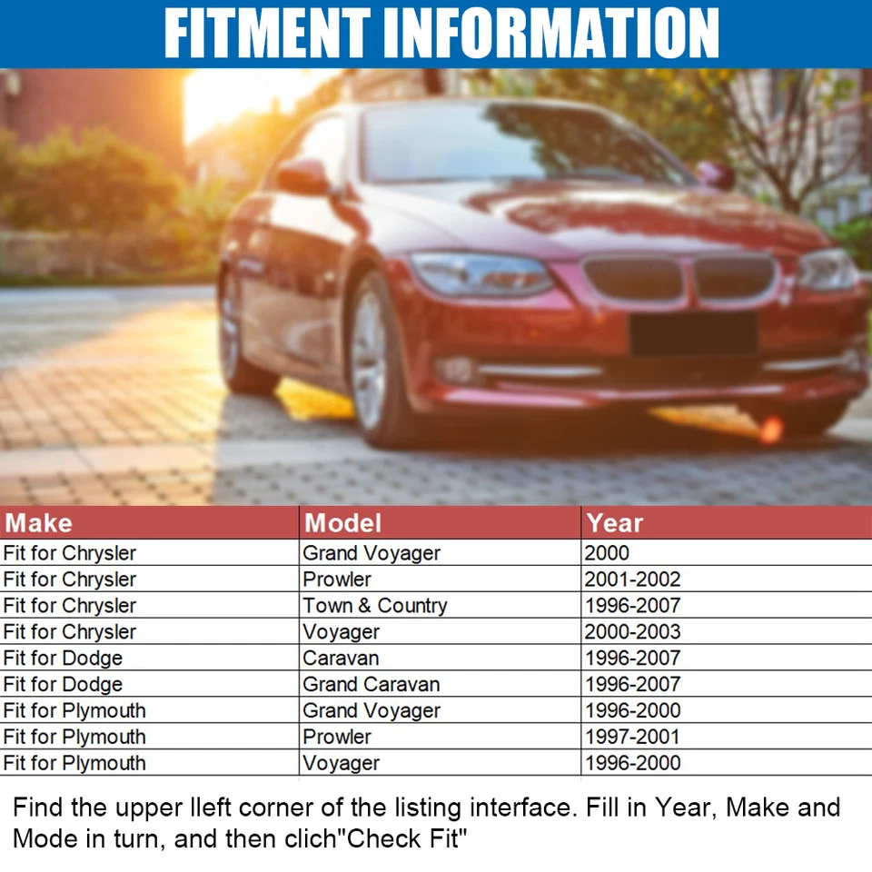 Pair Front Wheel Hub Bearing Assembly For Grand Caravan Town & Country Voyager Foto 2 de 4