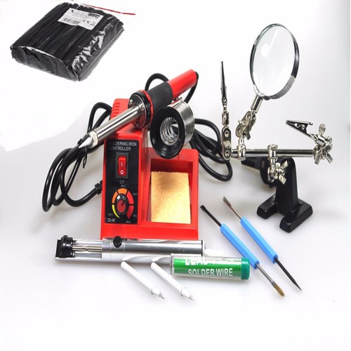 Soldering station for beginners,58W soldering set with third hand, tips