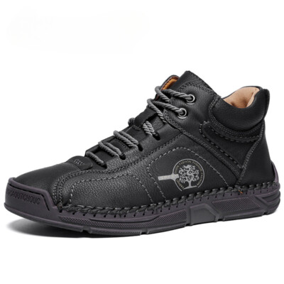 Men's Handmade Casual Shoes Snow Boots Waterproof Ankle Boots Soft Flat Sneakers