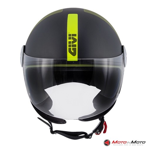 Casco Demi Jet GIVI 10.7 Mini J Verde Nero Opaco Taglia Size M - Foto 3 di 11