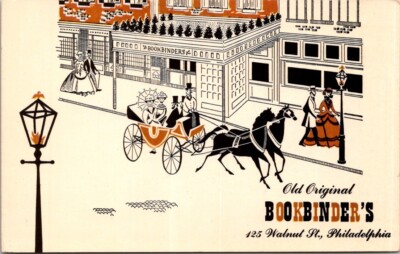 Philadelphia PA Pennsylvania Old Bookbinders Restaurant Vintage Postcard