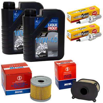 Set 2L Wartung Öl für Hyosung GT 125 N R 2003-2017 Luftfilter Ölfilter Zündkerze