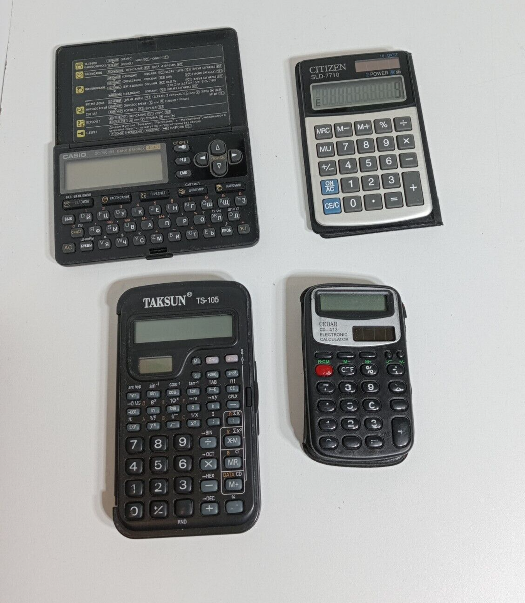 CITIZEN 計算機 Small Pocket Calculator Citizen SLD-7710 Taksun TS-105 Cedar CD