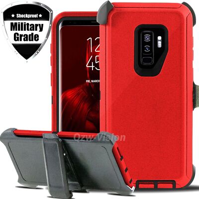 For Samsung Galaxy S9/S9+Plus Shockproof Protective Hard Case Cover w/ Belt Clip