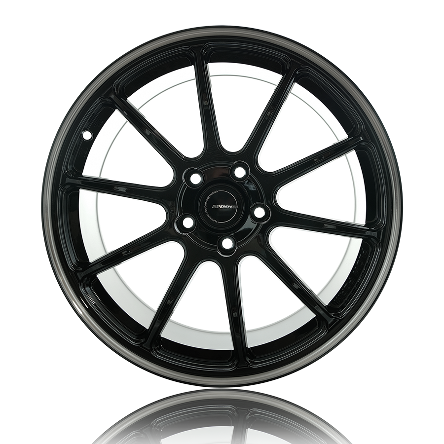 Superspeed RF03RR 18x9.5 5x120 +38 Gloss Black w/Machined Lip