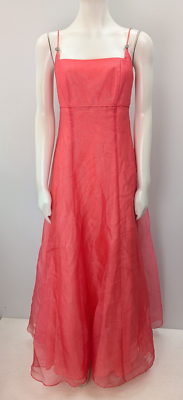 Blondie Nites by Linda Bernell Vintage 90s Y2K Prom Dress Size 3 Coral Pink  | eBay