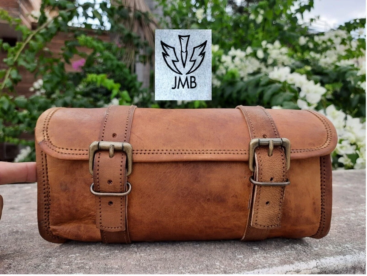 Sacoche pour selle moto Sportster neuve en cuir marron 2 sacs bagage