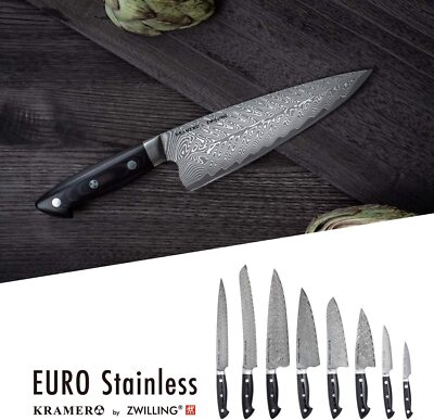 水滴18個セット ZWILLING Bob Kramer Santoku 34897-181 (180mm) Damascus Knife