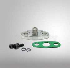 T3 T3t4 T04 T4 Turbo Oil Feed Inlet Flange Gasket Adapter Kit 4an 4 An Fitting