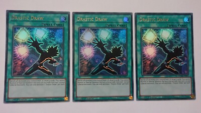 3 x YuGiOh Drastische Ziehung MZMI-DE037 Ultra Rare 1. Auflage Playset