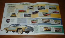 1963-99 History Of Dodge Mopar Muscle Cars Brochure-dart Charger Challenger