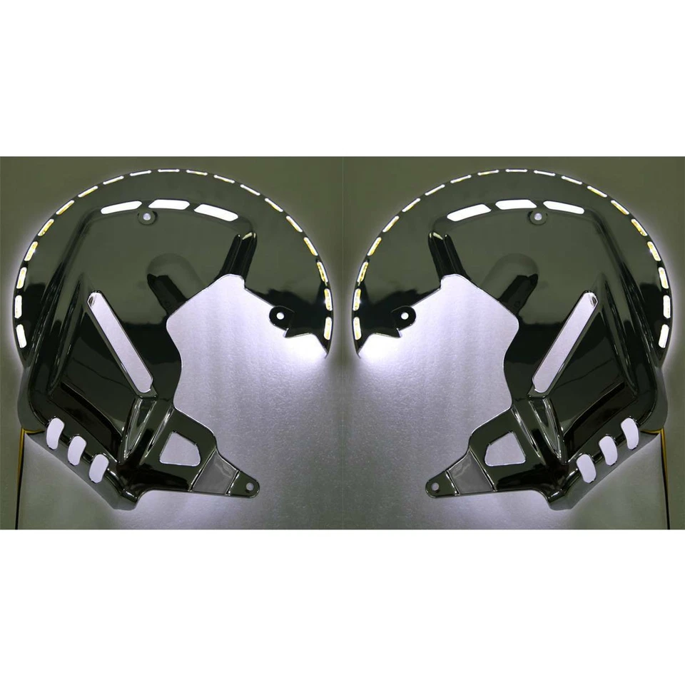 Chrome Front Brake Disc Covers LED Fit For Honda Goldwing GL1800 01-17 F6B 13-17 - image 2 of 4