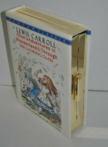 Alice's Adventures in Wonderland L.Carroll Book Cover Purse Handbag clutch new - Picture 6 of 11