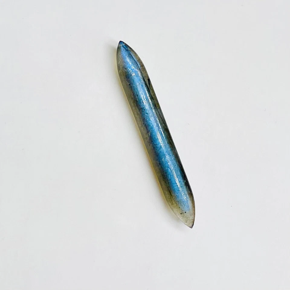 Natural Blue Labradorite Gemstone Handmade Septum Piercing Tusk Size 12g-12MM - Image 3 of 4