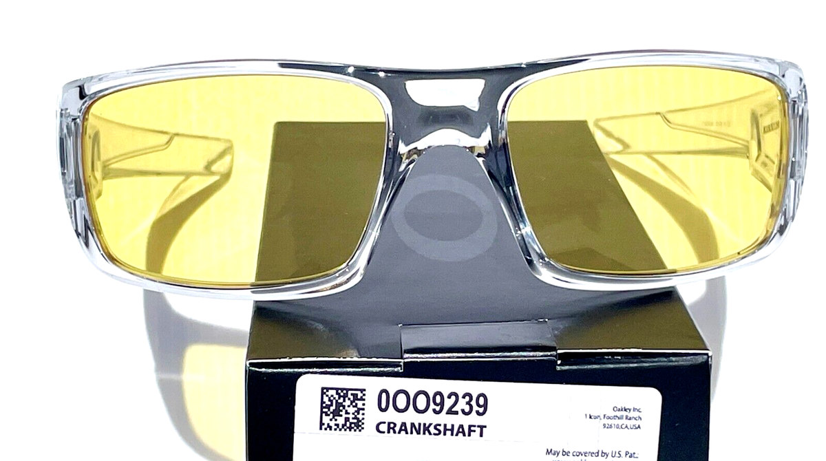 NEW Oakley CRANKSHAFT Shiny Clear with Galaxy Yellow Amber