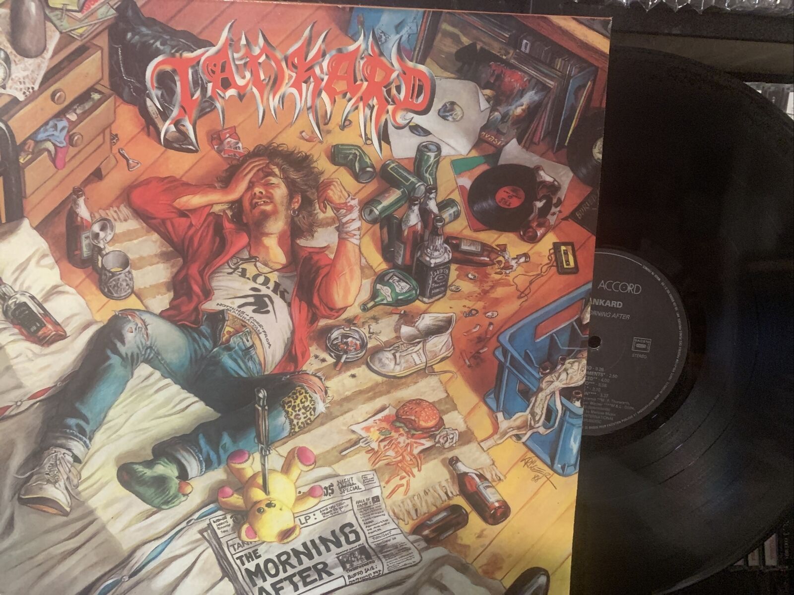 Tankard ‎– The Morning After LP 1988 Accord – 102421 [France] VG+/VG+