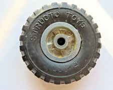 Original Structo rubber tire with die metal hub 2" diameter 5/8" wide