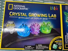 NATIONAL GEOGRAPHIC Crystal Growing Kit 3 Vibrant Colored Crystals NEW EXPEDITED